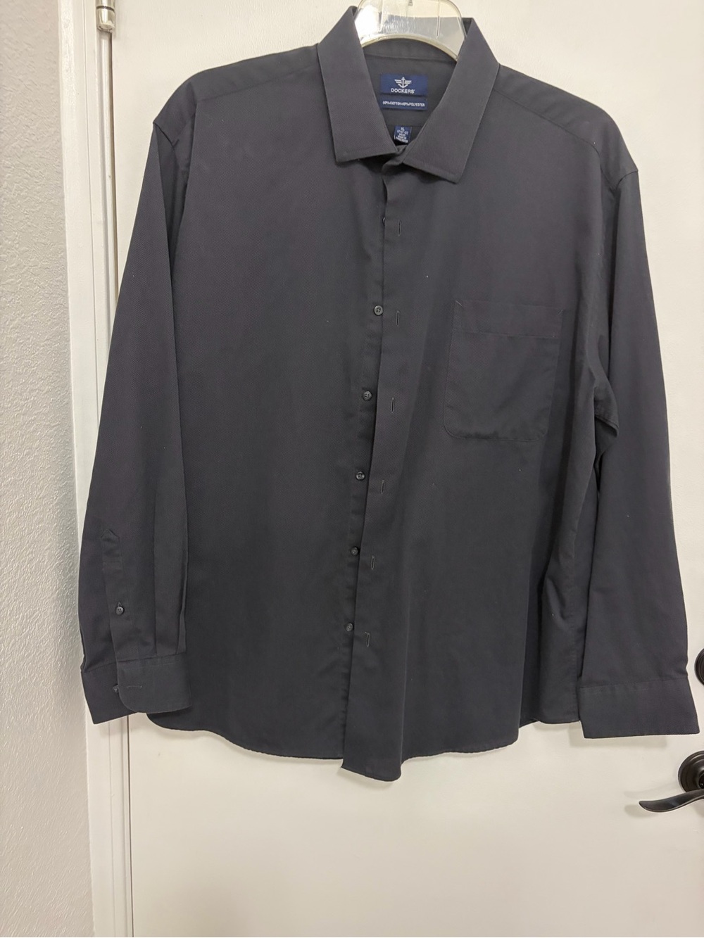 Dockers Men's Long Sleeve Dress Shirt - Charcoal